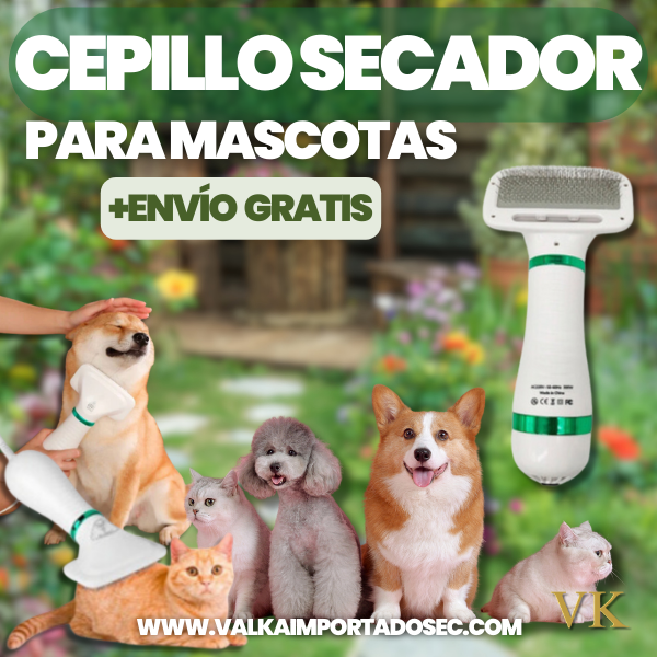 CEPILLO SECADOR PARA MASCOTAS + ENVÍO GRATIS