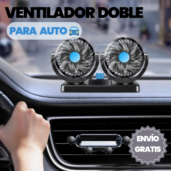 VENTILADOR DOBLE PARA AUTO 🚘 + ENVÍO GRATIS