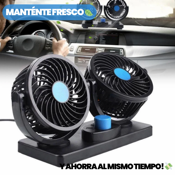 VENTILADOR DOBLE PARA AUTO 🚘 + ENVÍO GRATIS