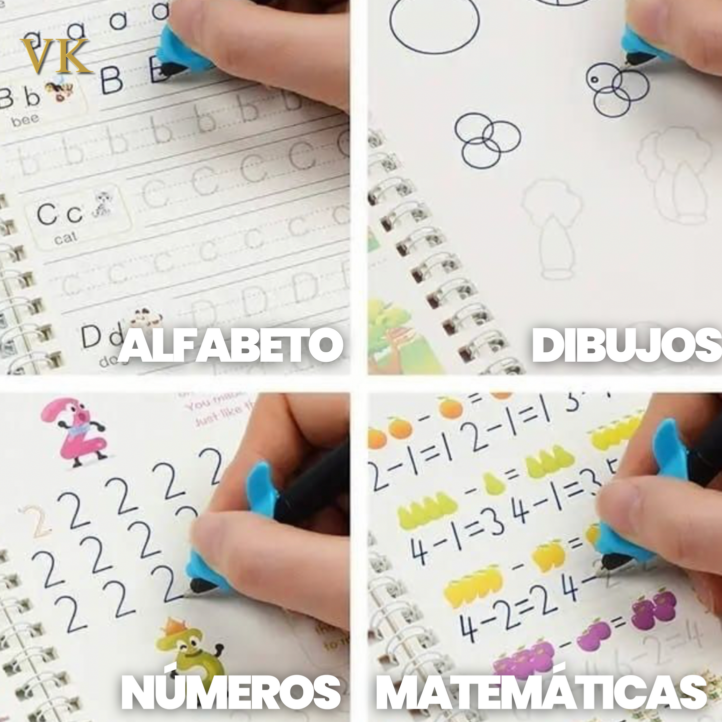 CUADERNO MAGICO MONTESSORI X4 UNIDADES + ENVÍO GRATIS